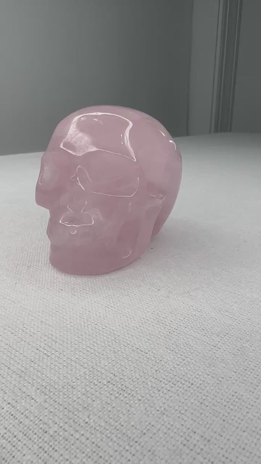 Rose Quartz Skull