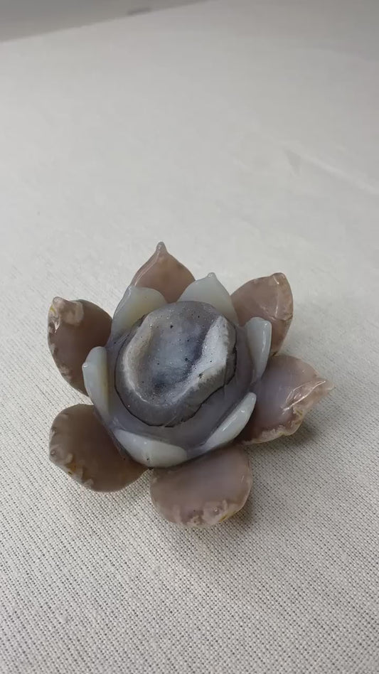 Agate Lotus Flower